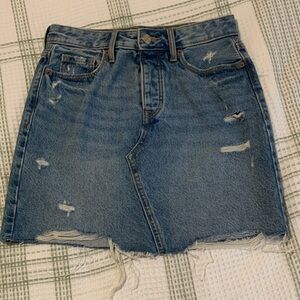 Old Navy Blue Distressed Mini Skirt
